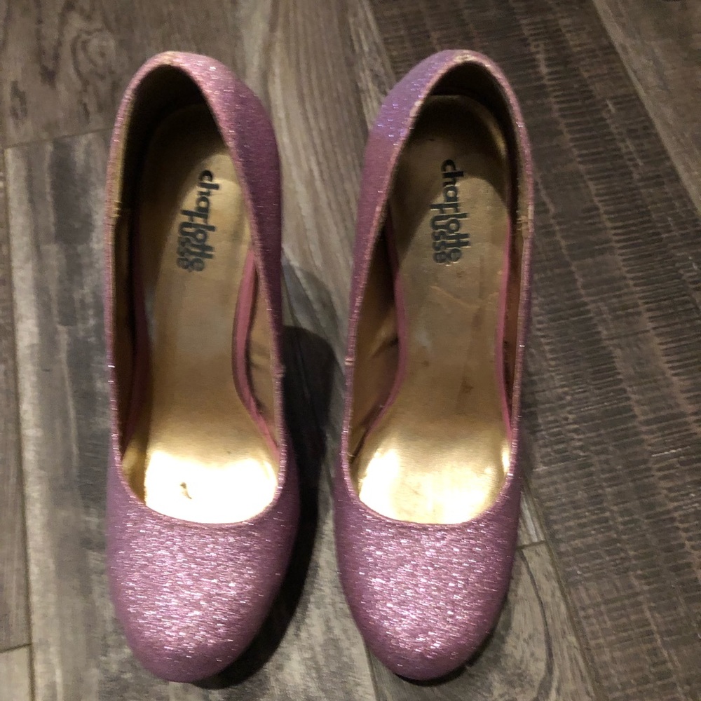 Baby Pink Glitter Heels